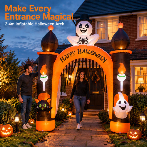 Halloween inflatable arch 4m - inflatable, 2.4m