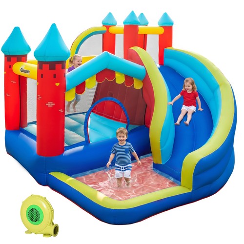Outsunny kids bouncy castle - bouncy, w/