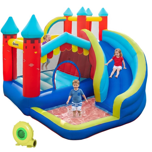 Kids bouncy castle slide pool - castle,