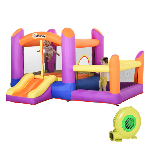 Bouncy castle with slide pool - slide,