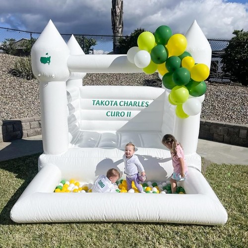 White mini bounce house - mini,