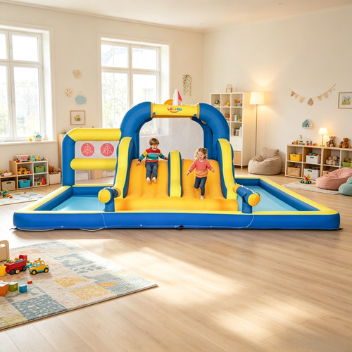 Bouncy castle with - bouncy, slides