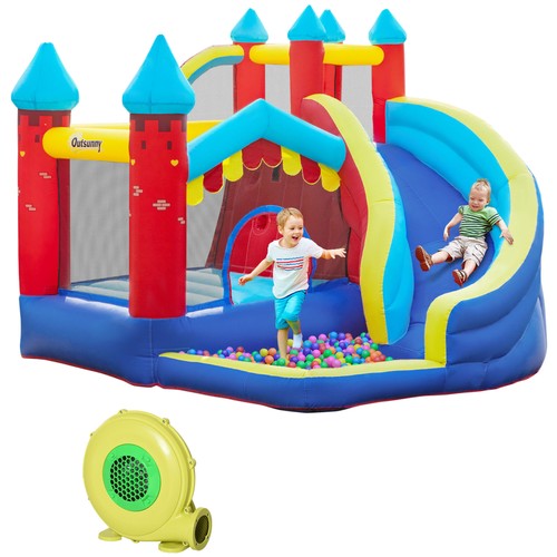 Outsunny kids bouncy castle - kids, w/