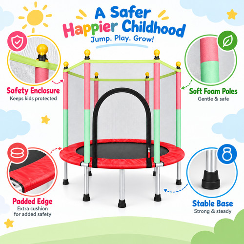 5ft kid trampoline with - kid, safety